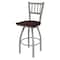 Holland Bar Stool Co 30" Swivel Bar Stool, Nickel Finish, Dark Cherry Maple Seat 81030ANDCMpl - alternate 1